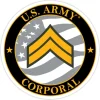 US Army E-4 Corporal 3.5" Decal by 7.62 Design