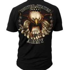 US Army Eagle - Black Ink Mens T-Shirt