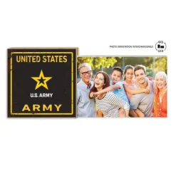 U.S. Army Floating Picture Frame Faux Rusted