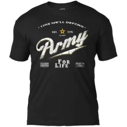 U.S. Army For Life Black Ink Design Men's T-Shirt