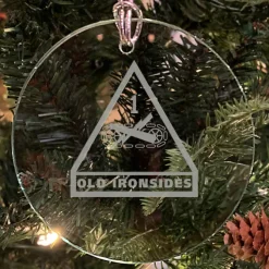 U.S. Army 'Pick Your Design' 3" Round Etched Glass Christmas Tree Ornament
