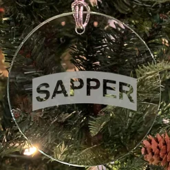 U.S. Army 'Pick Your Design' 3" Round Etched Glass Christmas Tree Ornament