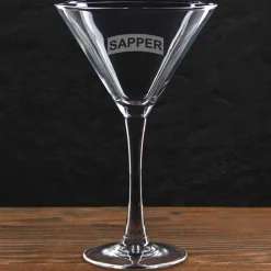 US Army Pick Your Design 10 oz. Etched Martini Glass