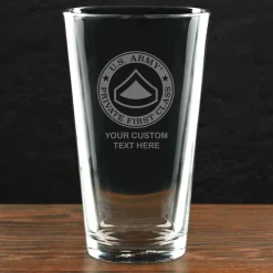 US Army 'Pick Your Design' Personalized Pint Glass