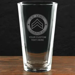 US Army 'Pick Your Design' Personalized Pint Glass