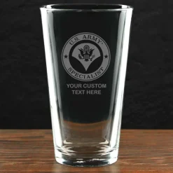 US Army 'Pick Your Design' Personalized Pint Glass