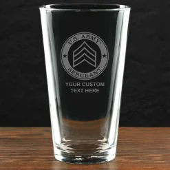 US Army 'Pick Your Design' Personalized Pint Glass