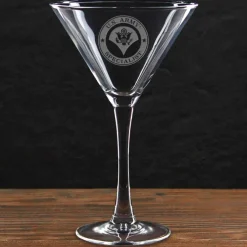 US Army Pick Your Design 10 oz. Etched Martini Glass