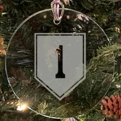 U.S. Army 'Pick Your Design' 3" Round Etched Glass Christmas Tree Ornament