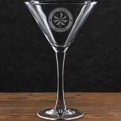 US Army Pick Your Design 10 oz. Etched Martini Glass