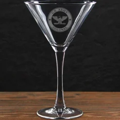 US Army Pick Your Design 10 oz. Etched Martini Glass