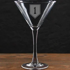 US Army Pick Your Design 10 oz. Etched Martini Glass