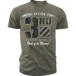 US Army 3rd Infantry - Retro - Black Ink Mens T-Shirt