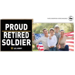 U.S. Army Retired Soldier Floating Picture Frame