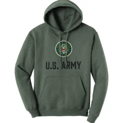 U.S. Army Seal Applique Heather Green Unisex Hoodie