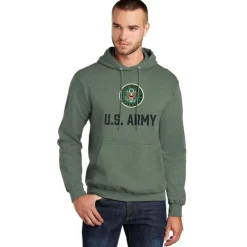 U.S. Army Seal Applique Heather Green Unisex Hoodie
