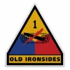 U.S. Army 1st Armored Division Logo Die-Cut Pennant by 7.62 Design - Made in the USA