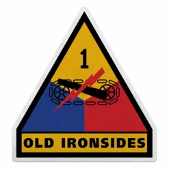 U.S. Army 1st Armored Division Logo Die-Cut Pennant by 7.62 Design - Made in the USA