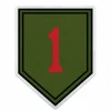 U.S. Army 1st Infantry Division Die-Cut Pennant by 7.62 Design - Made in the USA