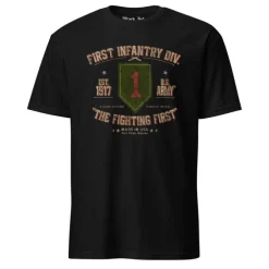 U.S. Army 1st Infantry Retro Black Ink T-Shirt