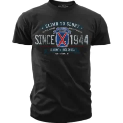 US Army 10th Mountain Division Retro - Black Ink Mens T-Shirt