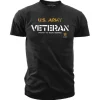 US Army Veteran Proud to Have Served - Black Ink Mens T-Shirt