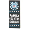 U.S. Coast Guard Family Country 7 x 18 inch Wood Sign- Made In The USA