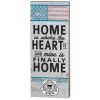 U.S. Coast Guard Home Is Where The Heart Is 7 x 18 inch Wood Sign- Made In The USA