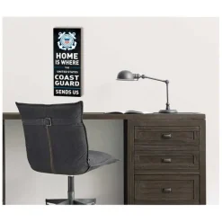 U.S. Coast Guard Send Us 7 x 18 inch Wood Sign- Made In The USA