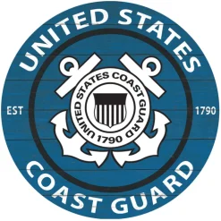 U.S. Coast Guard Weathered Logo 20 x 20 inch Wood Sign- Made In The USA