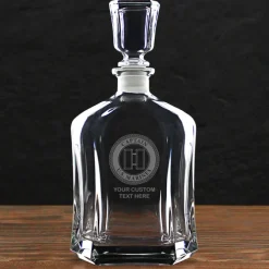 US Marine Corps 'Build Your Glass' Personalized 23.75 oz. Whiskey Decanter
