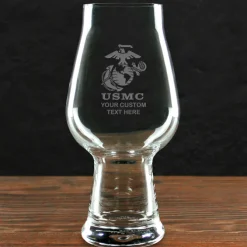 US Marine Corps 'Build Your Glass' Personalized 18.25 oz. Luigi Bormioli IPA Glass