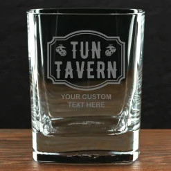 US Marine Corps 'Build Your Glass' Personalized 11.5 oz. Square Double Old Fashioned Whiskey Glass