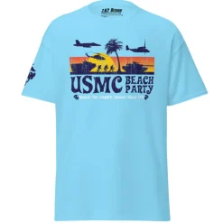 US Marine Corps 'Classic Beach Party' Print To Order men's Tee