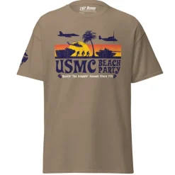 US Marine Corps 'Classic Beach Party' Print To Order men's Tee
