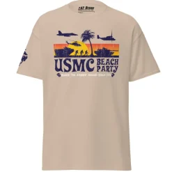 US Marine Corps 'Classic Beach Party' Print To Order men's Tee