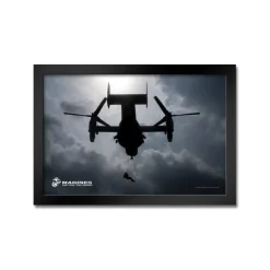 U.S. Marine Corps MV-22 Osprey Repelling Framed Print
