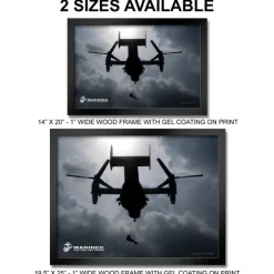 U.S. Marine Corps MV-22 Osprey Repelling Framed Print