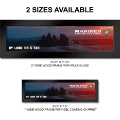U.S. Marine Corps Sunset Raft Launch Framed Print