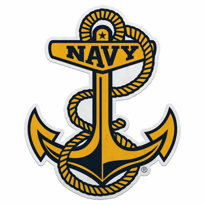 U.S. Navy Anchor Logo Die-Cut Pennant by 7.62 Design - Made in the USA