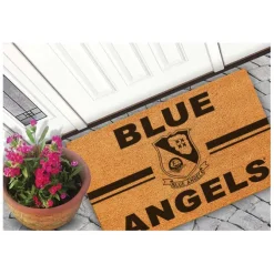 U.S. Navy Blue Angels 18 x 30 inch Coir Doormat - Made In The USA