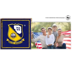 U.S. Navy Blue Angels Faux Rusted Floating Picture Frame