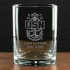 US Navy 'Build Your Glass' Personalized 14 oz. Double Old Fashioned Glass