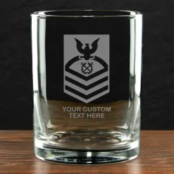 US Navy 'Build Your Glass' Personalized 14 oz. Double Old Fashioned Glass