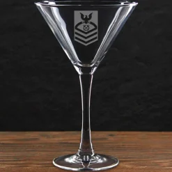 US Navy 'Build Your Glass' 10 oz. Martini Glass Made in the USA