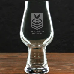 US Navy 'Build Your Glass' Personalized 18.25 oz Luigi Bormioli IPA Beer Glass