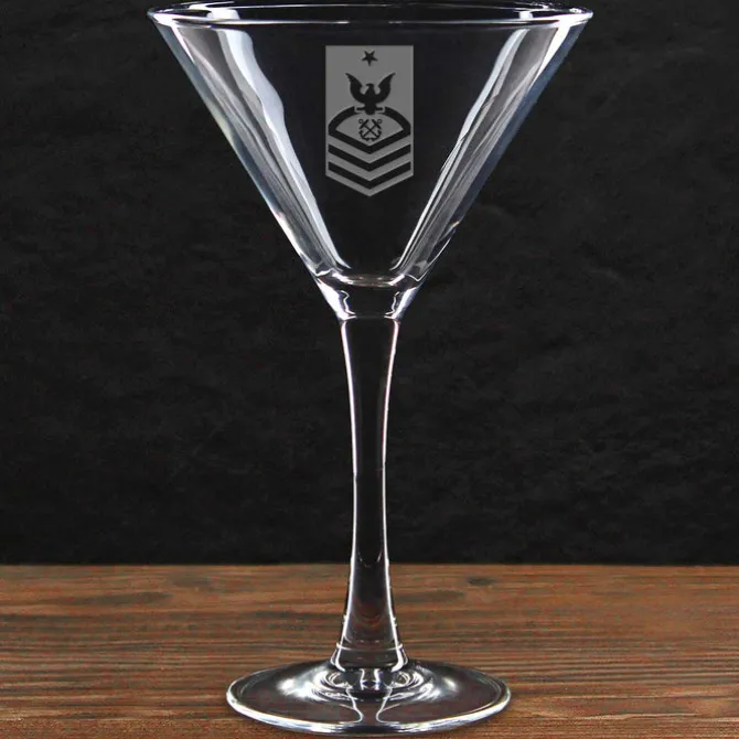 US Navy 'Build Your Glass' 10 oz. Martini Glass Made in the USA