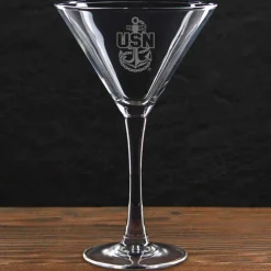 US Navy 'Build Your Glass' 10 oz. Martini Glass Made in the USA