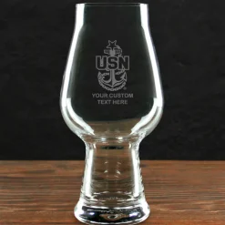US Navy 'Build Your Glass' Personalized 18.25 oz Luigi Bormioli IPA Beer Glass