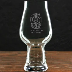 US Navy 'Build Your Glass' Personalized 18.25 oz Luigi Bormioli IPA Beer Glass